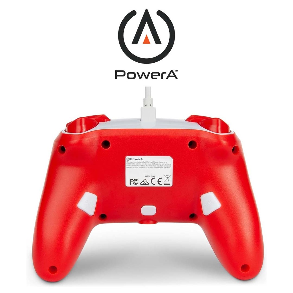 Power A Enhanced Wired Controller Super Mario White & Red