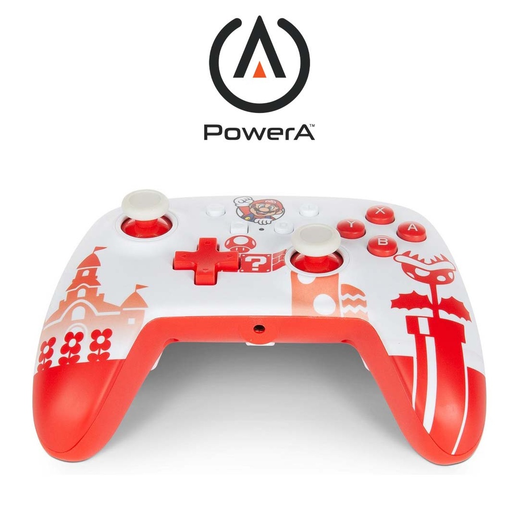 Power A Enhanced Wired Controller Super Mario White & Red