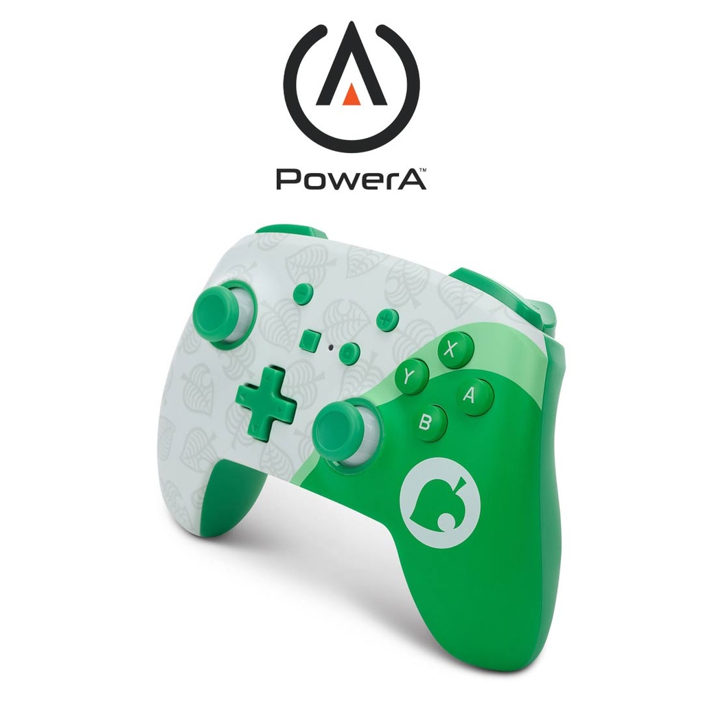 Power A Enhanced Wireless Controller Animal Crossing: New Horizons Leaf Lite