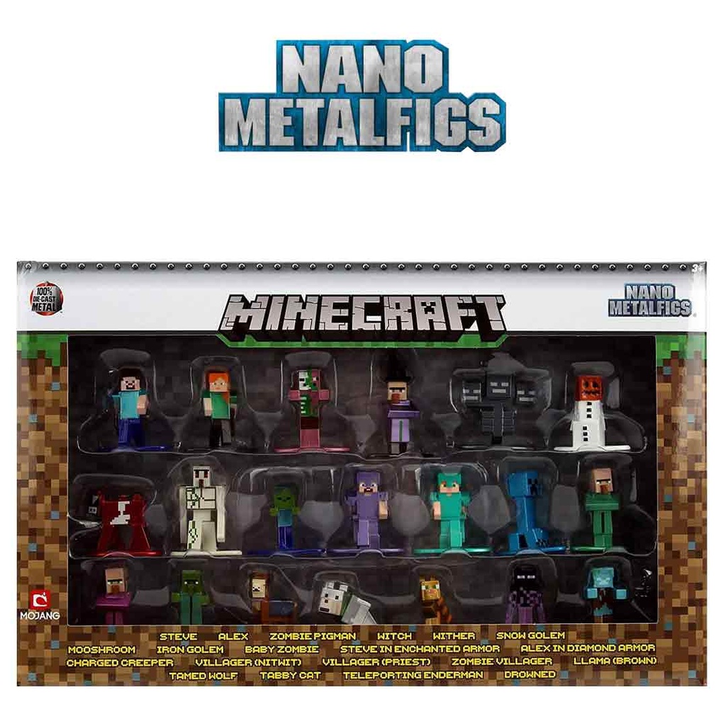 Minecraft Nano Metalfigs Mini Figure 20 Pack Wave 2