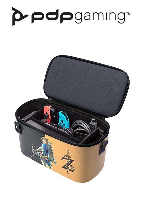 PDP NS Pull-N-Go Case Zelda Breath Of The Wild (Negro/Oro) Lite