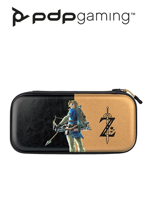PDP NS Pull-N-Go Case Zelda Breath Of The Wild (Negro/Oro) Lite