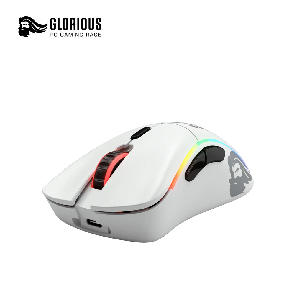 Glorious Model D- Wireless RGB Gaming Mouse - Matte White