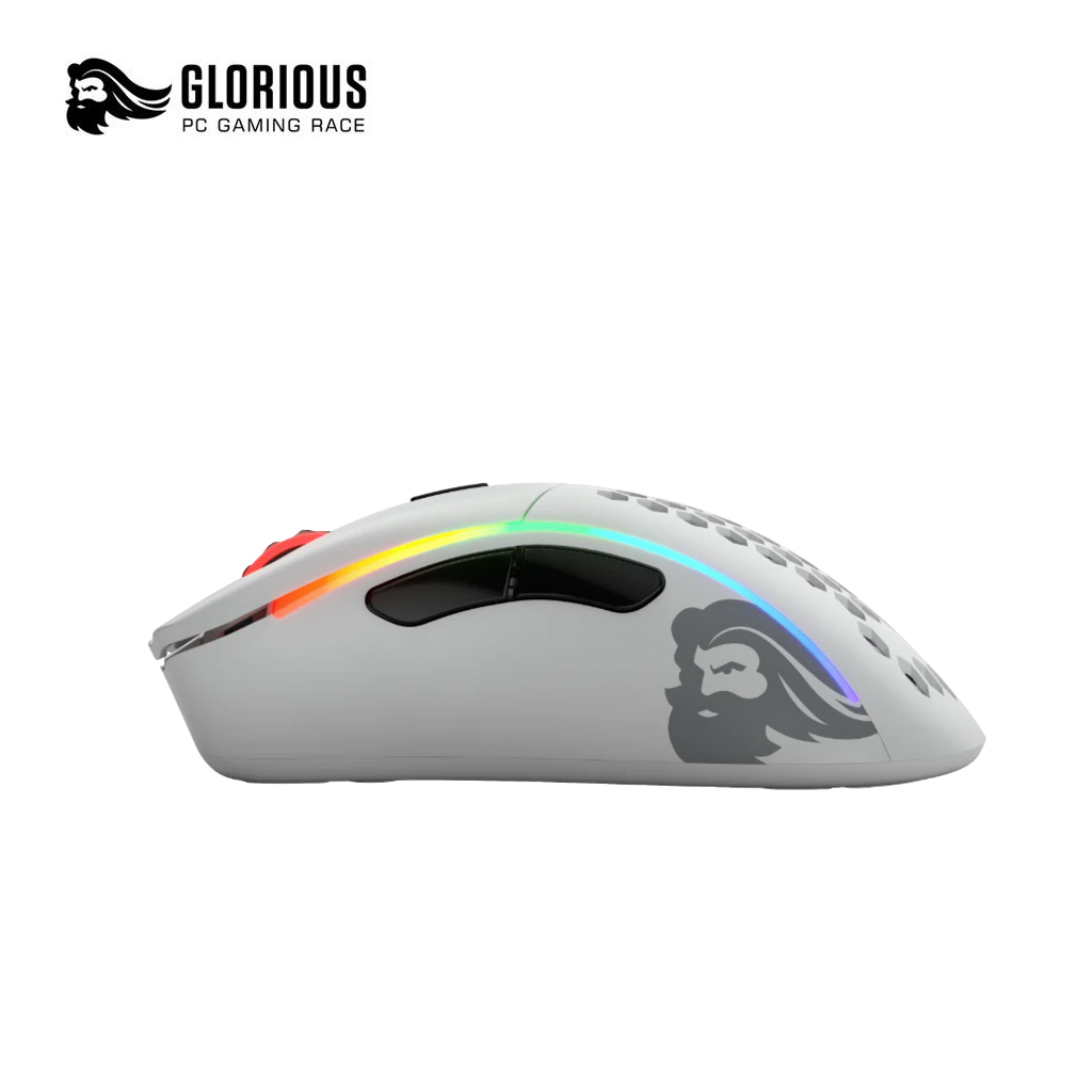 Glorious Model D- Wireless RGB Gaming Mouse - Matte White