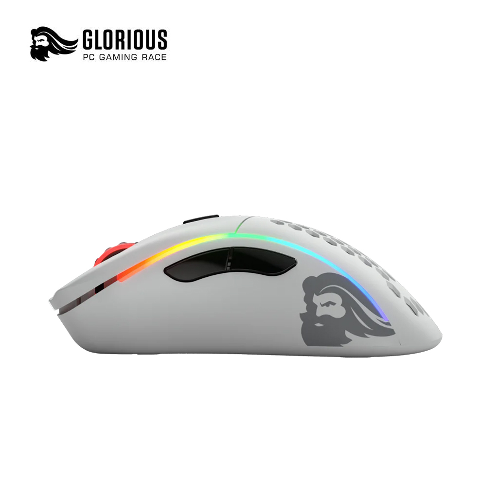Glorious Model D Wireless RGB Gaming Mouse - Matte White