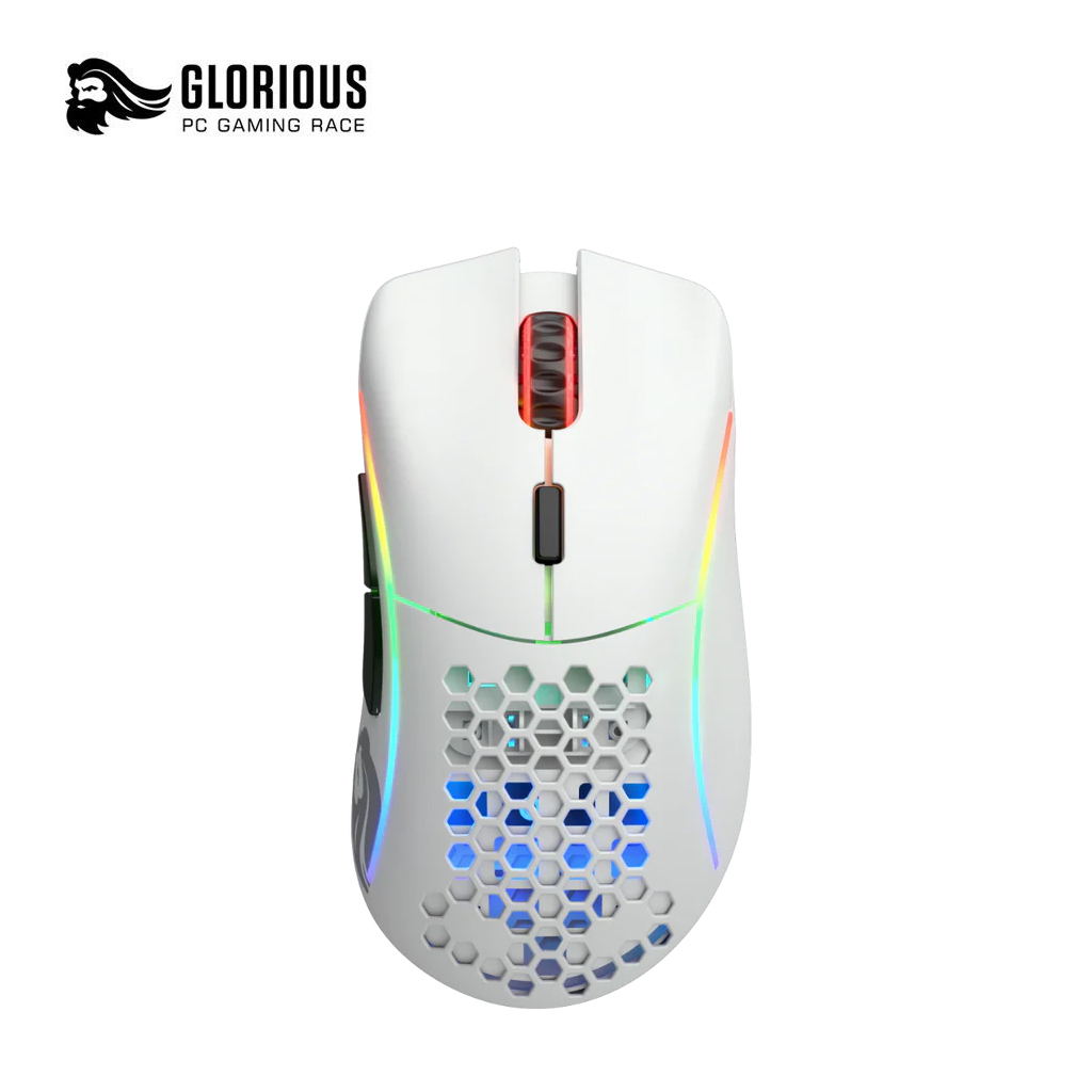 Glorious Model D Wireless RGB Gaming Mouse - Matte White