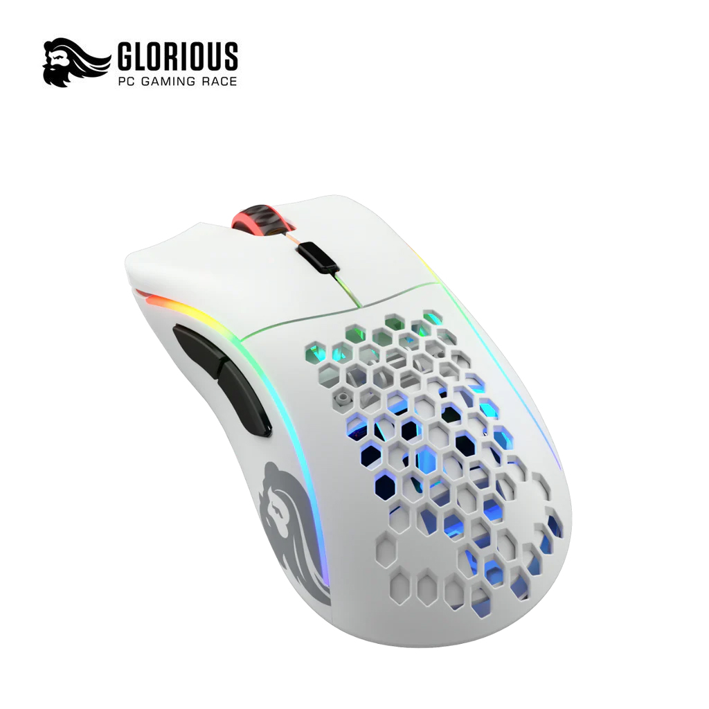 Glorious Model D Wireless RGB Gaming Mouse - Matte White