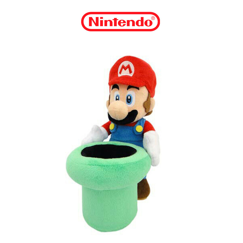 Nintendo Super Mario Bros Mario and Warp Pipe 9" Plush