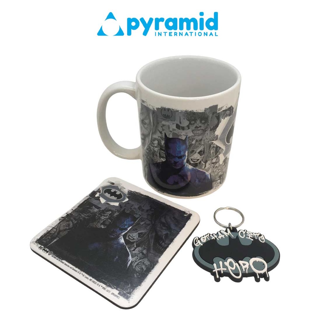 Pyramid - Batman (Graffiti Hero) Mug Coaster Keychain Gift Set of 3