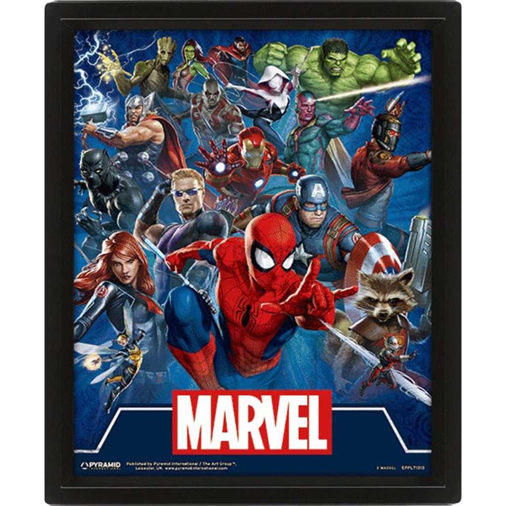 Pyramid - MARVEL (CINEMATIC ICONS) 3D PRINT - FRAMED
