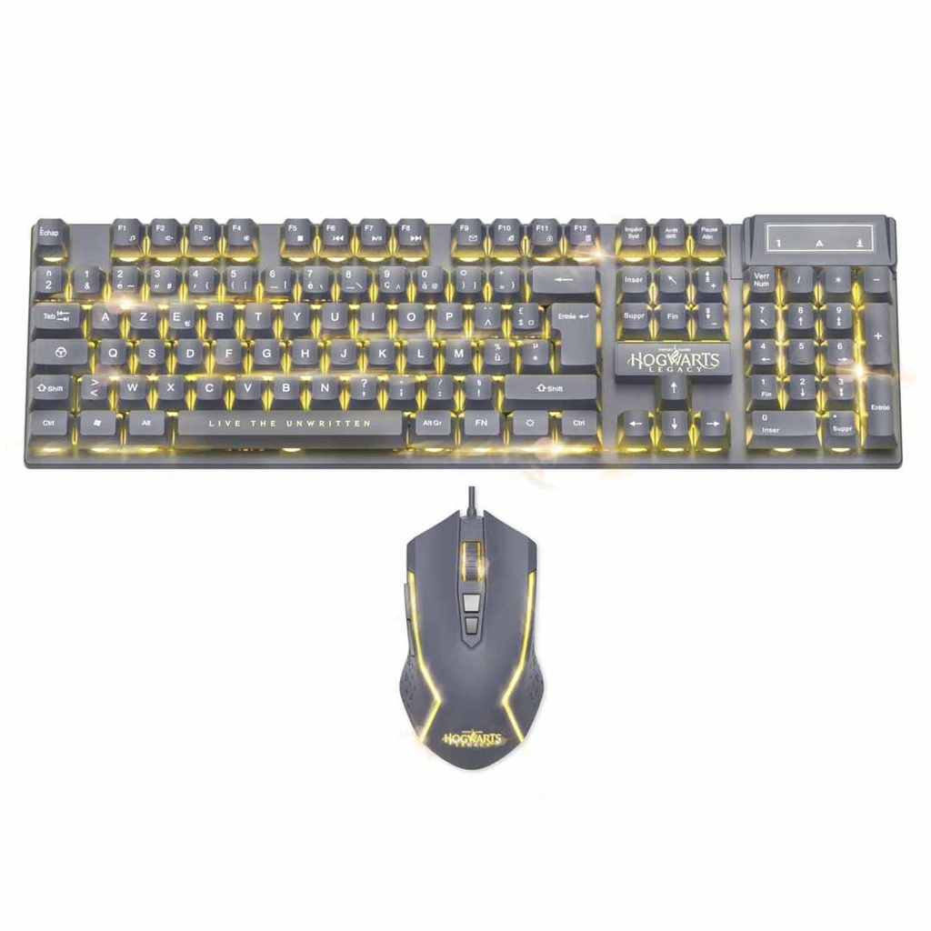 Freaks And Geeks Harry Potter-Hogwarts Legacy Backlit Gaming AZERTY Pack Keyboard + Mouse
