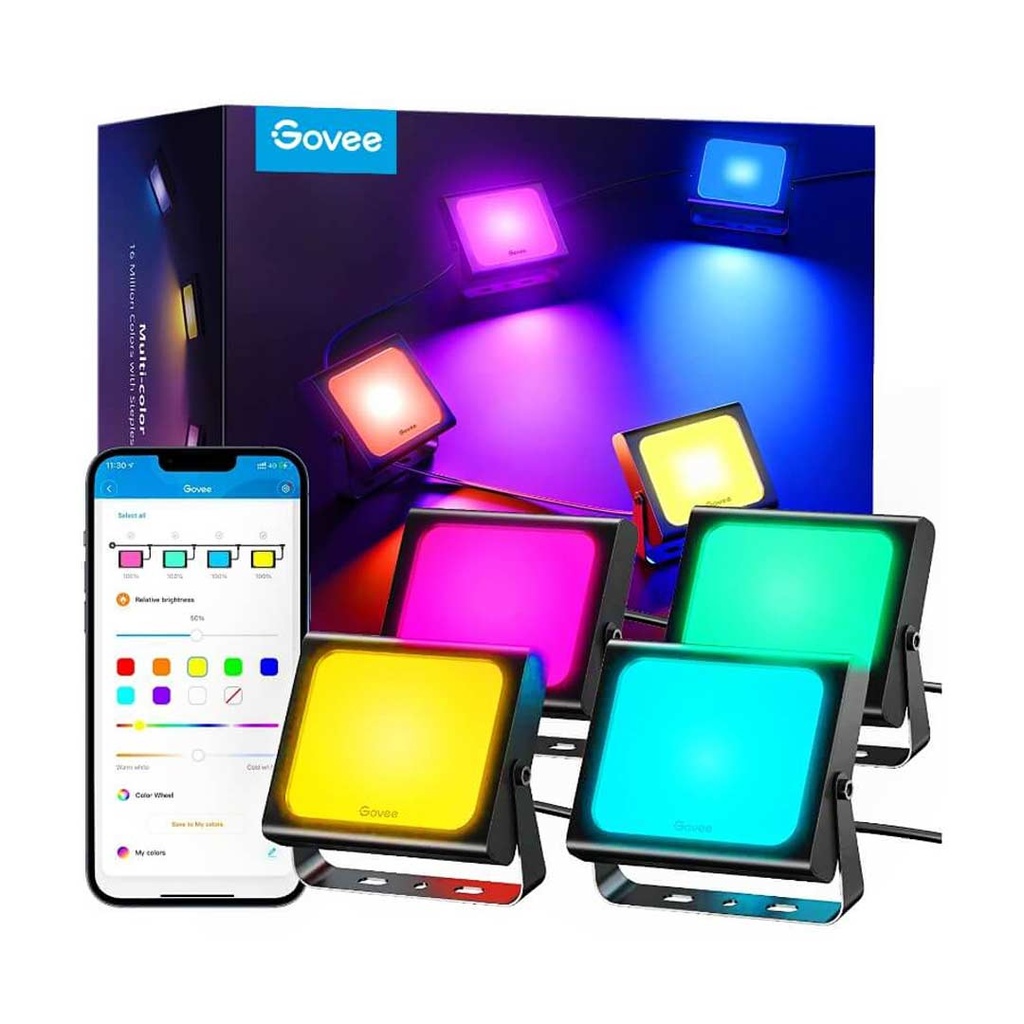 Govee RGBICWW LED Smart Flood Lights