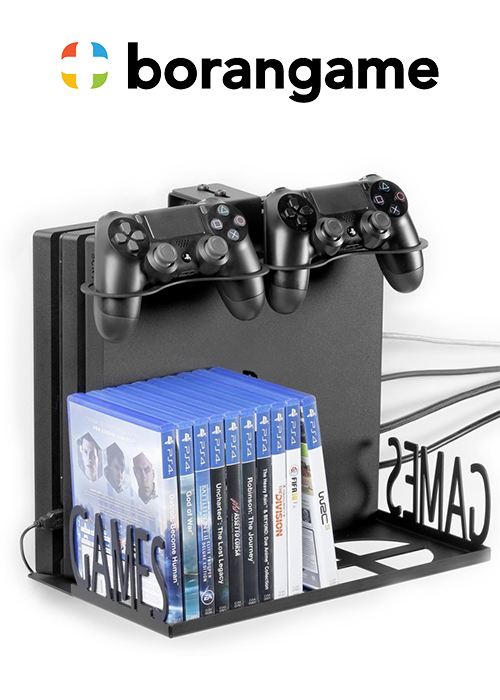Borangame Wall Mount With Pad And Game Cases Holder PS4 & Xbox - Eagle Grab