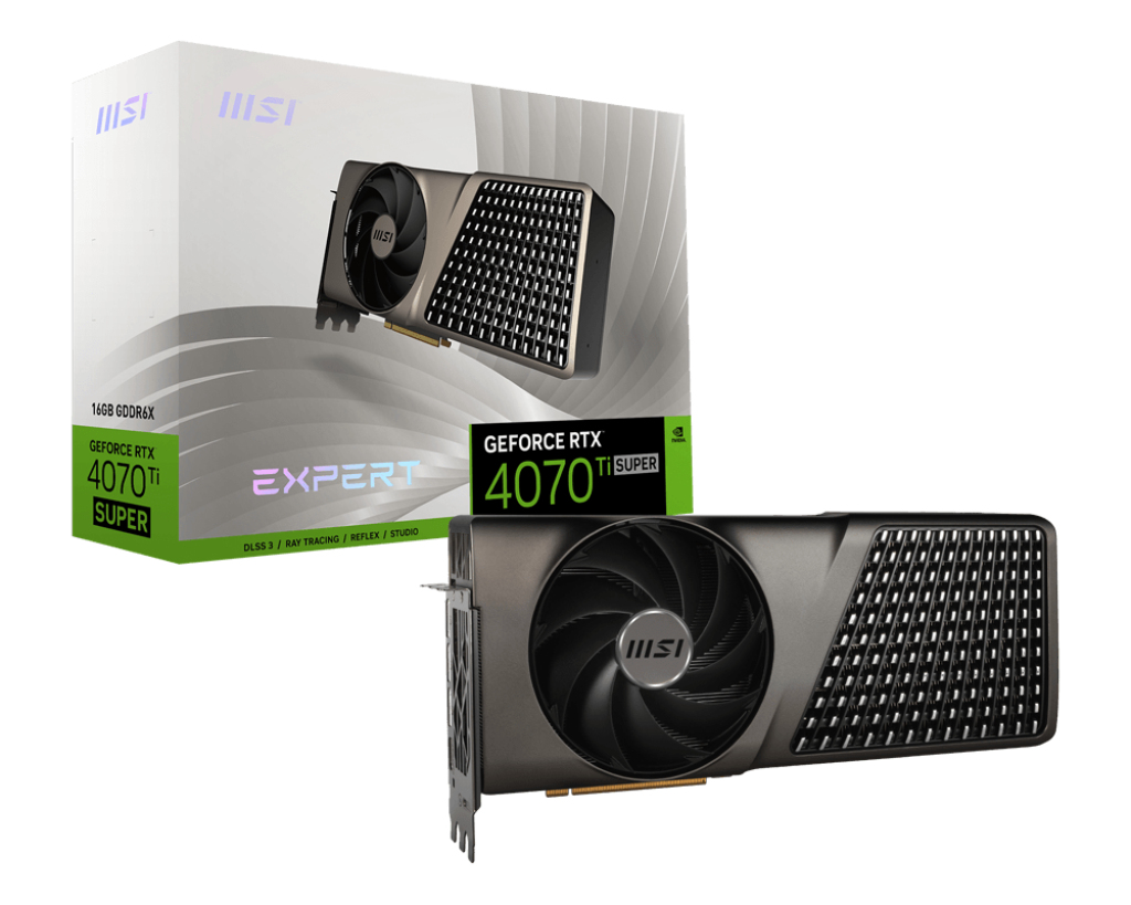 RTX 4070 TI SUPEREXPERT NVIDIA GEFORCE MSI 16GB Graphic Card - Grey