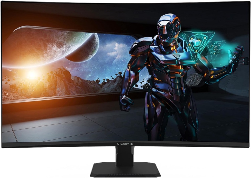 GIGABYTE GS32QC 31.5 Inch QHD 165Hz HDMI 2.0 Edge Gaming Monitor - Black