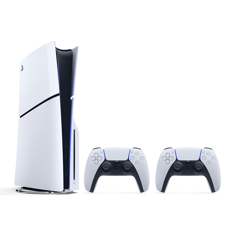 PS5 Slim Console Disk - Two Dualsense Wireless Controller Bundle