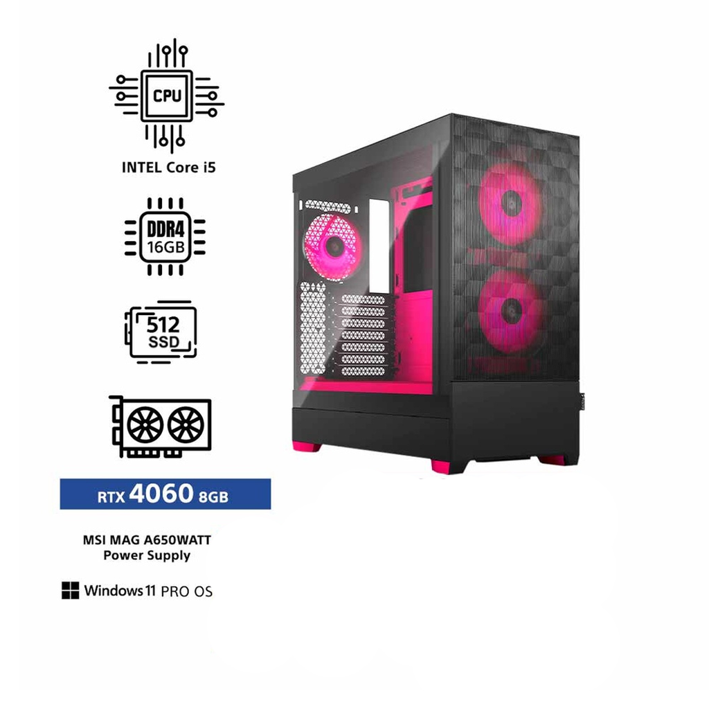 Kernel Nvidia Gaming PC - RTX 4060 8GB/i5 12th Gen/16GB RAM/512GB SSD/WIN 11 PRO