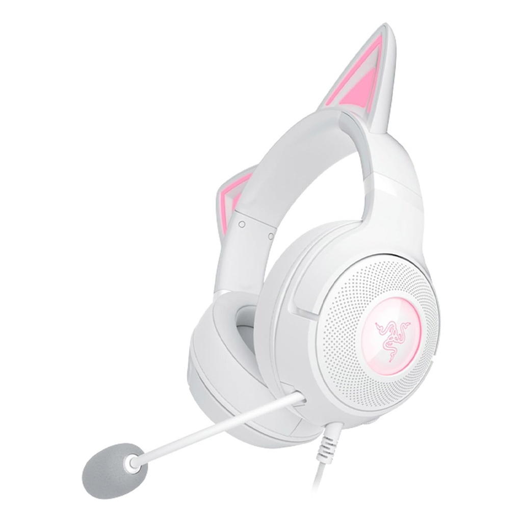 Razer Kraken Kitty V2 Wired RGB Headset With Kitty Ears White