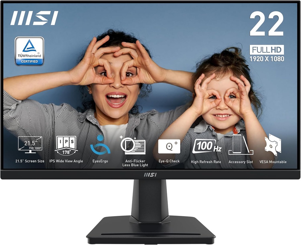 MSI Gaming Monitor MP225 FHD 22" Inch,100Hz,1Ms,1920 X 1080