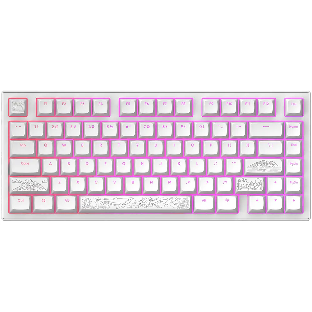 Dark Project ALU Terra Nostra Wired Gaming Keyboard (ANSI)- White