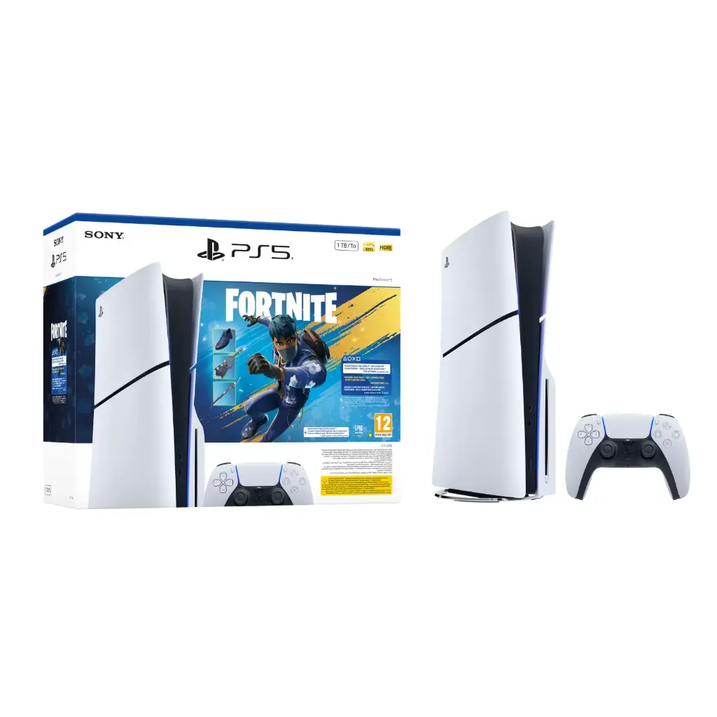PS5 Slim Console Disk Fortnite Flowering Chaos Voucher Bundle