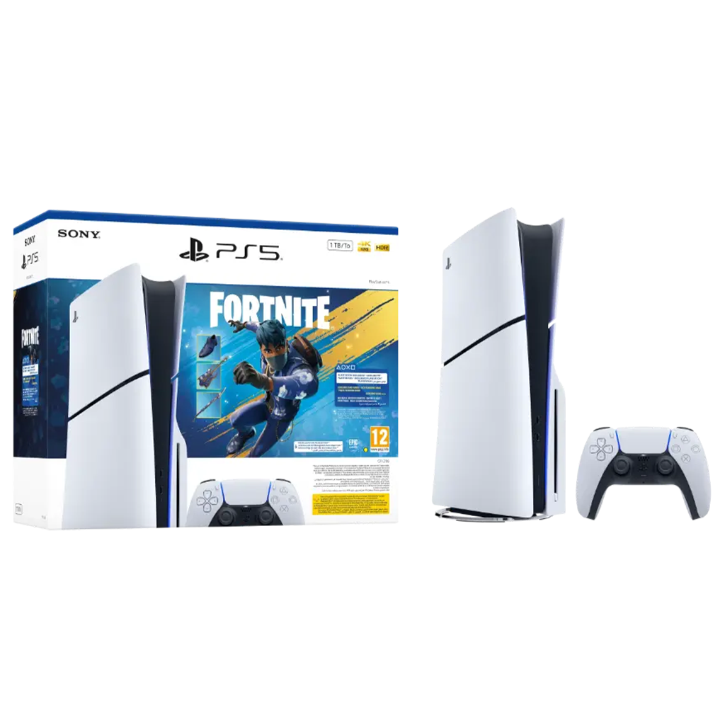 PS5 Slim Console Disk Fortnite Flowering Chaos Voucher Bundle