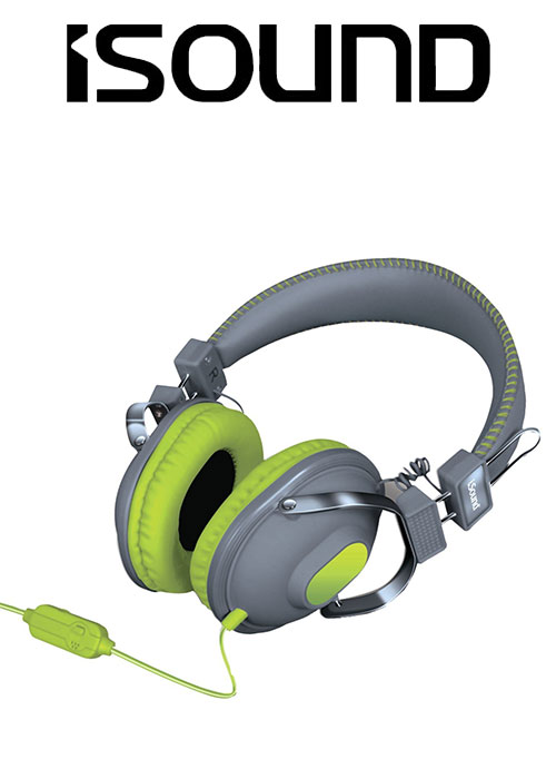 ISOUND HM-260 HEADPHONE - GREEN/GREY