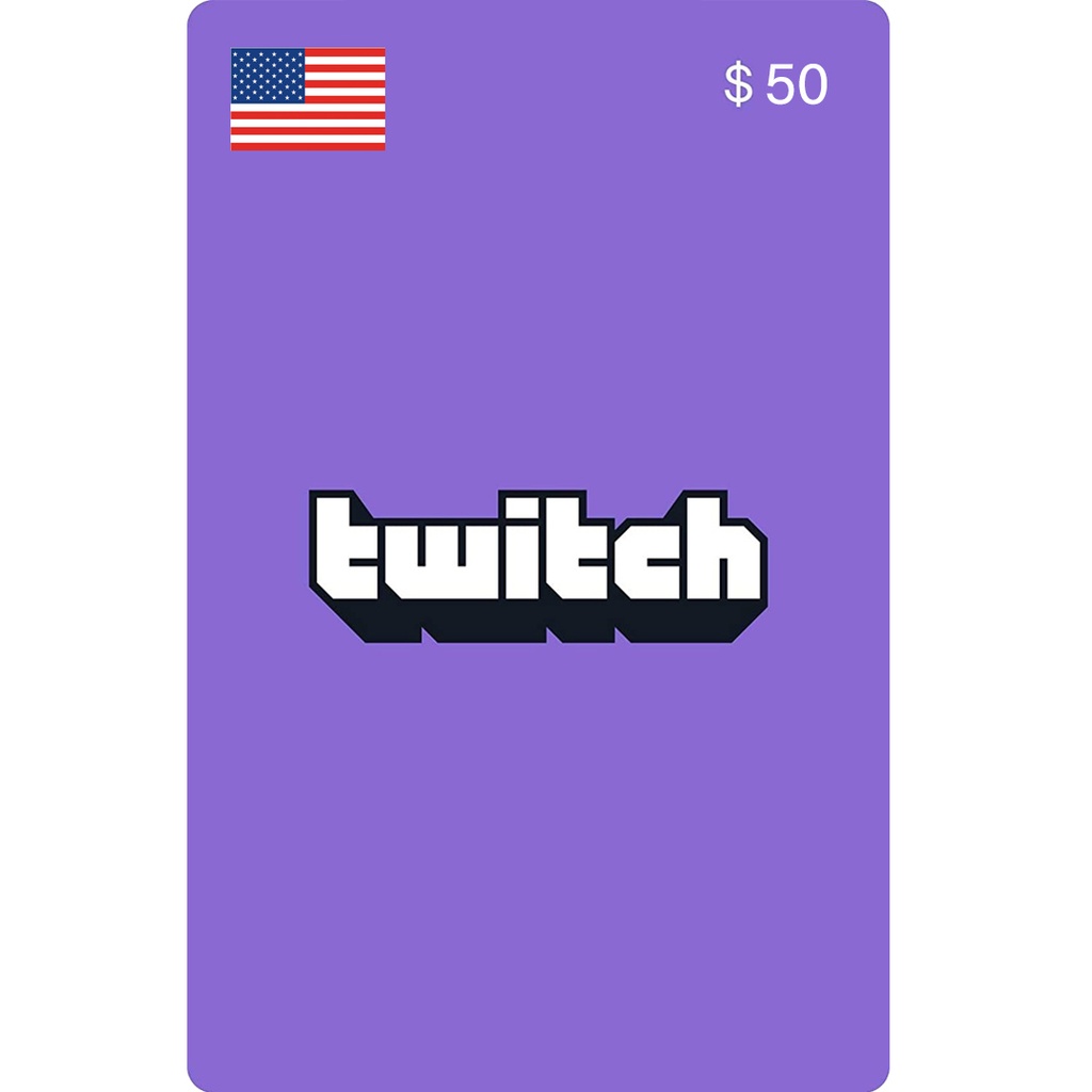 Twitch Gift Cards: $50 US Account [Digital Code]