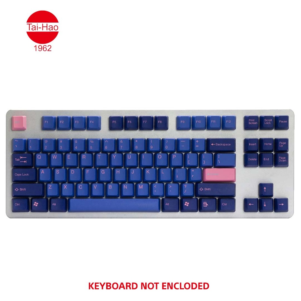 Tai-Hao 116-Keys ABS Double Shot -Keycap Set - Blue/Pink