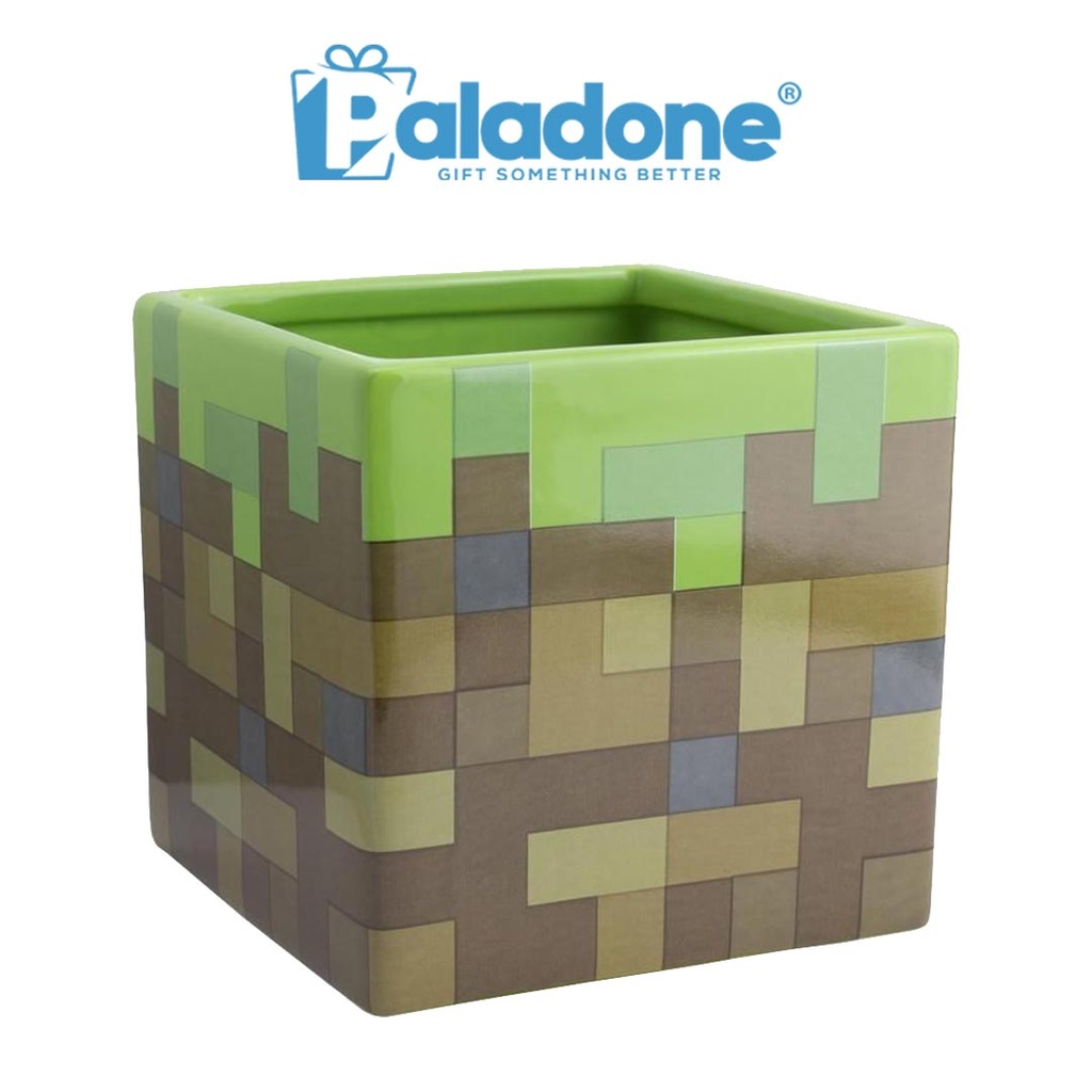 Paladone Minecraft Grass Block Pen and Plant Pot
