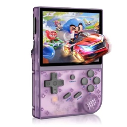 [685991] ANBERNIC RG35XX Handheld Game Console Linux System 3.5 Inch HDMI output 64GB (Transparent Purple)