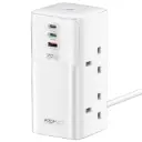 Promate Multi-Port 70W Charging Station With Quad AC Socket White