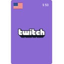 Twitch Gift Cards: $50 US Account [Digital Code]