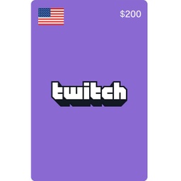 [677325] Twitch Gift Cards: 200$ US Account [Digital Code]