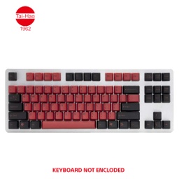 [677734] Tai-Hao 104-Keys PBT Double Shot -Keycap Set -Black & Red