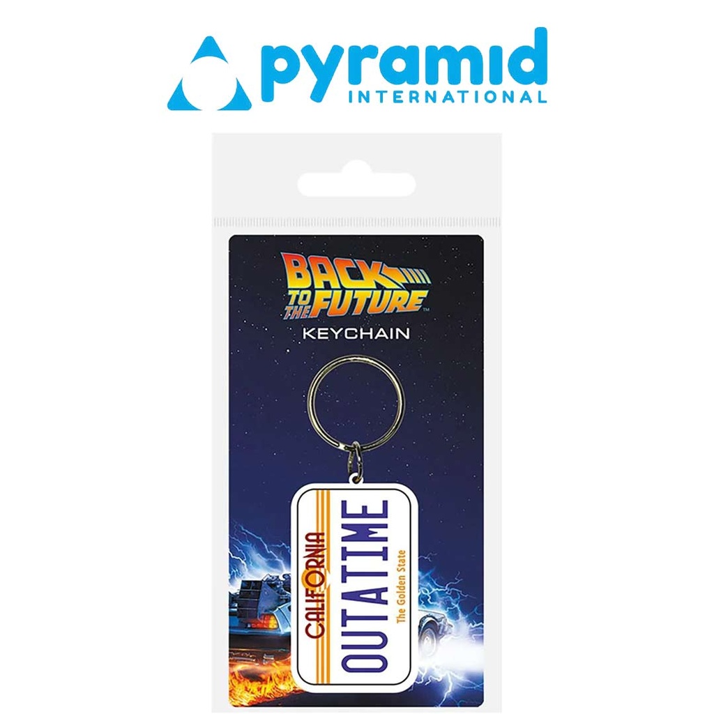 Pyramid - BACK TO THE FUTURE (LICENSE PLATE)  RUBBER KEYCHAIN
