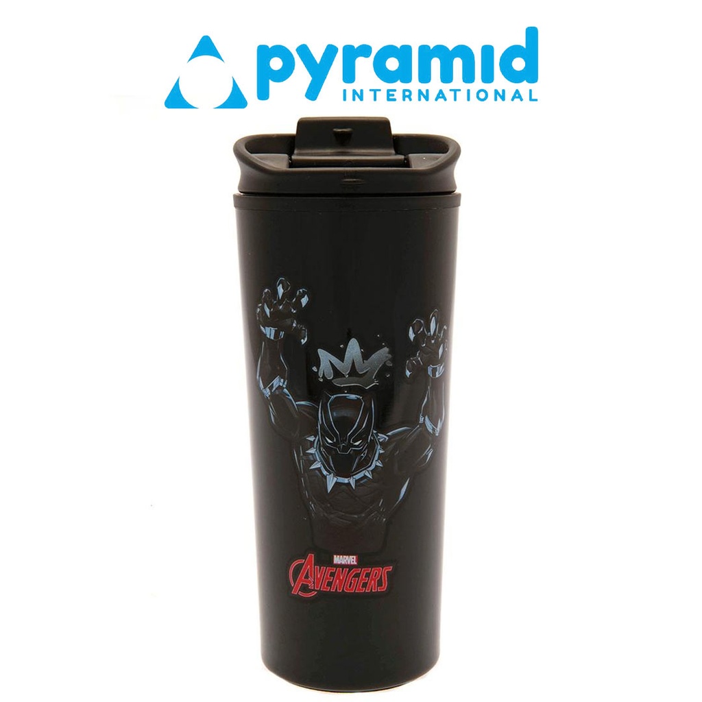 Pyramid - BLACK PANTHER  (WARRIOR KING) METAL TRAVEL MUG