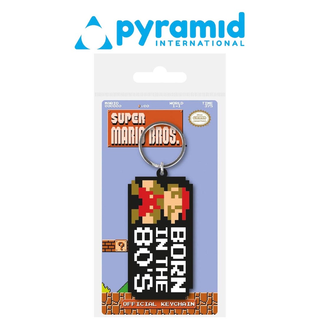 Pyramid - SUPER MARIO BROS. (BORN IN THE 80'S) RUBBER KEYCHAIN
