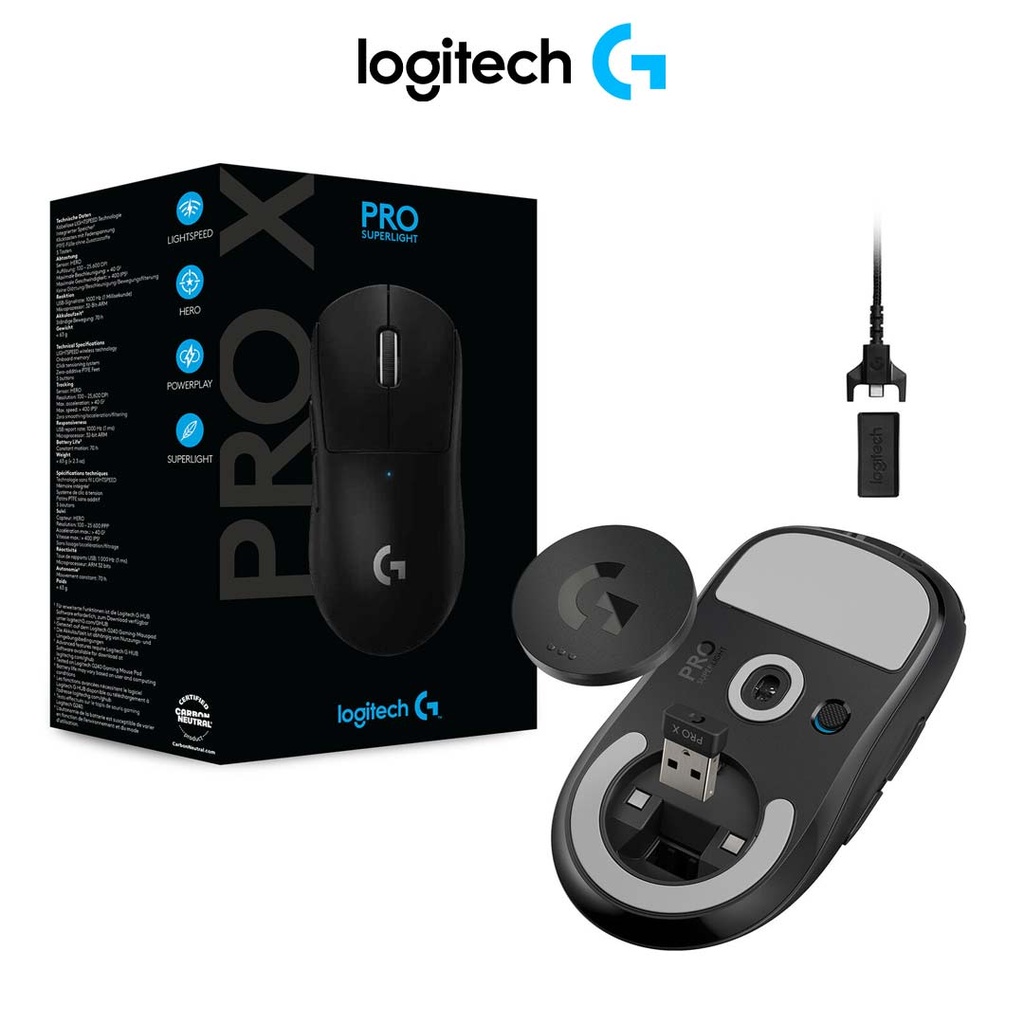 Logitech PRO X Superlight Wireless Gaming Mouse Black