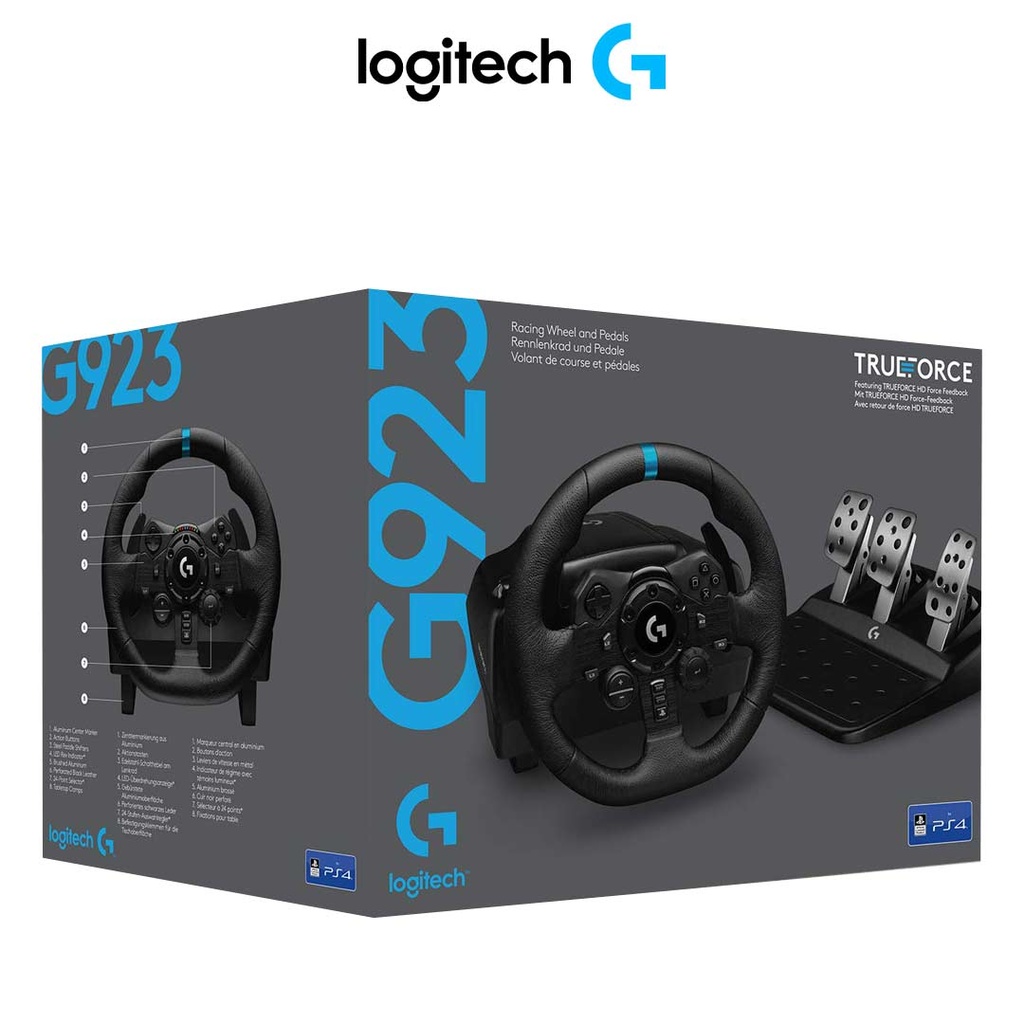 Logitech G923 Racing Wheel And Pedals (PS5,PS4 & PC)