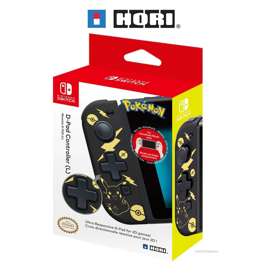 HORI NS D-Pad Controller (L) – Pokémon: Pikachu Edition - Black & Gold