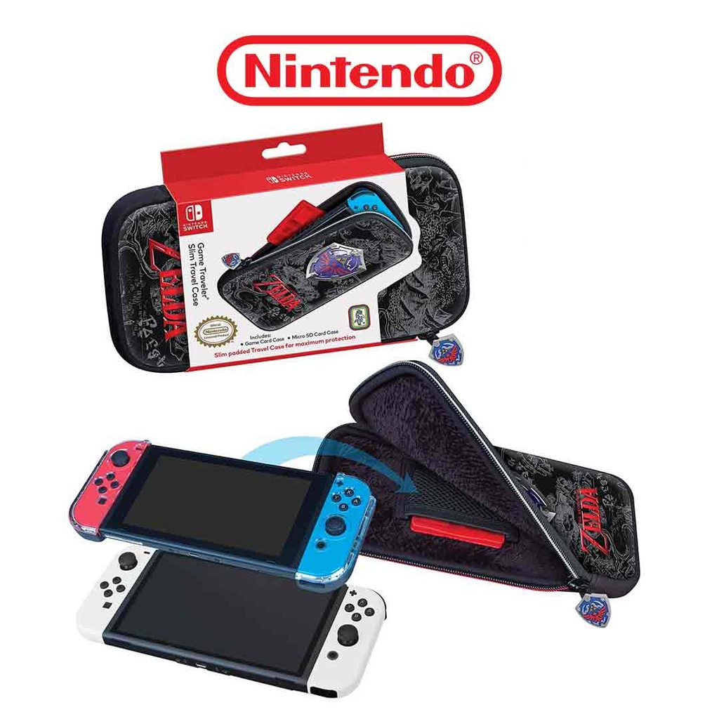 NS Game Traveler Slim Travel Case - Zelda Hyrule Shield