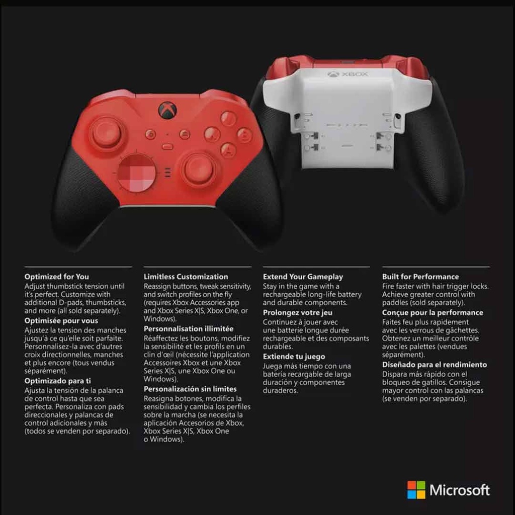 Xbox Elite Core Wireless Controller Series 2 - Red
