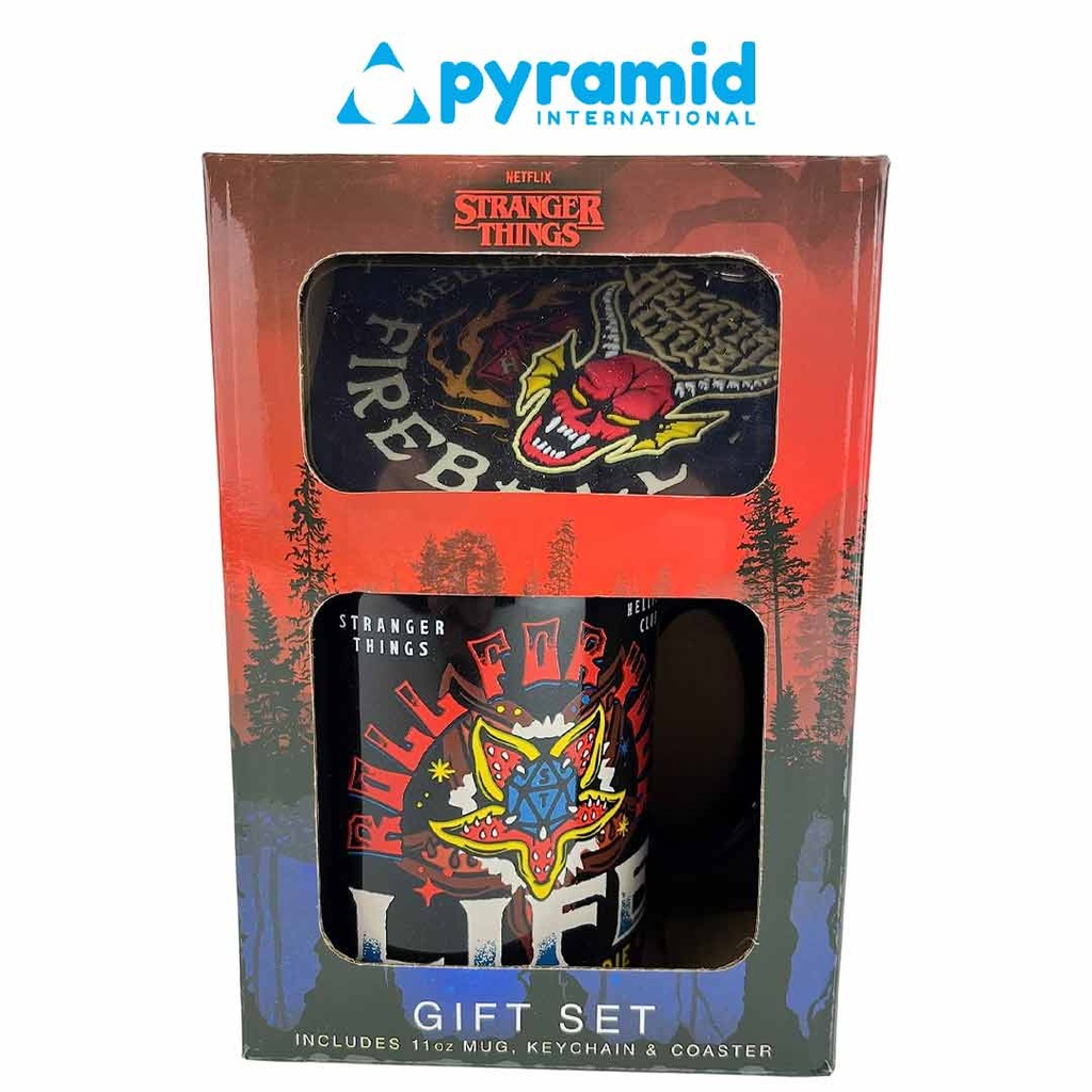 Pyramid - Stranger Things 4 (Hellfire) Mug Coaster Keychain Gift Set