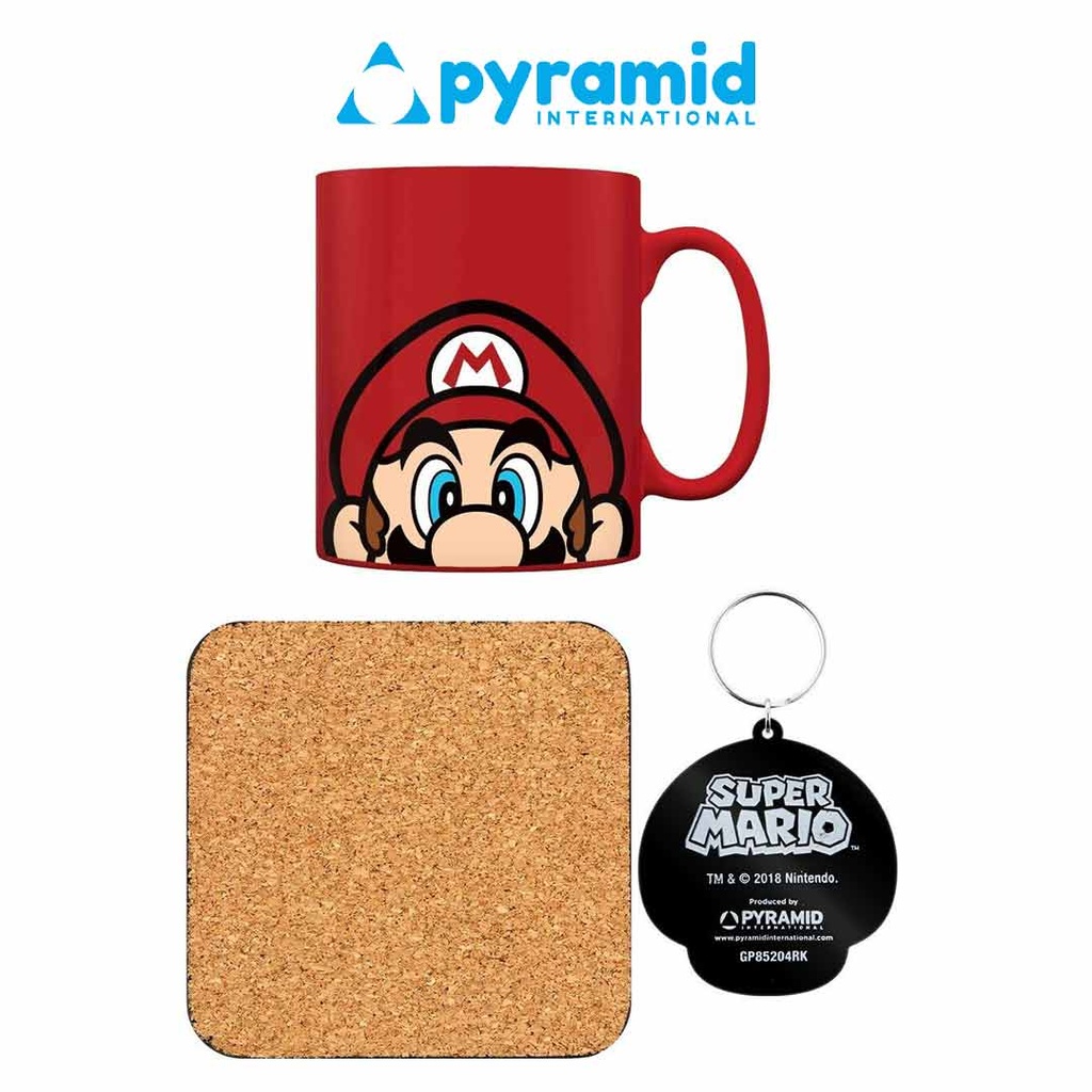 Pyramid - Super Mario (Mario) Mug Coaster & Keychain