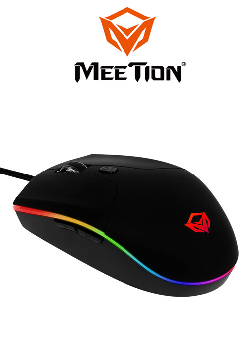 GM21 Polychrome Gaming Mouse- Black (Meetion)