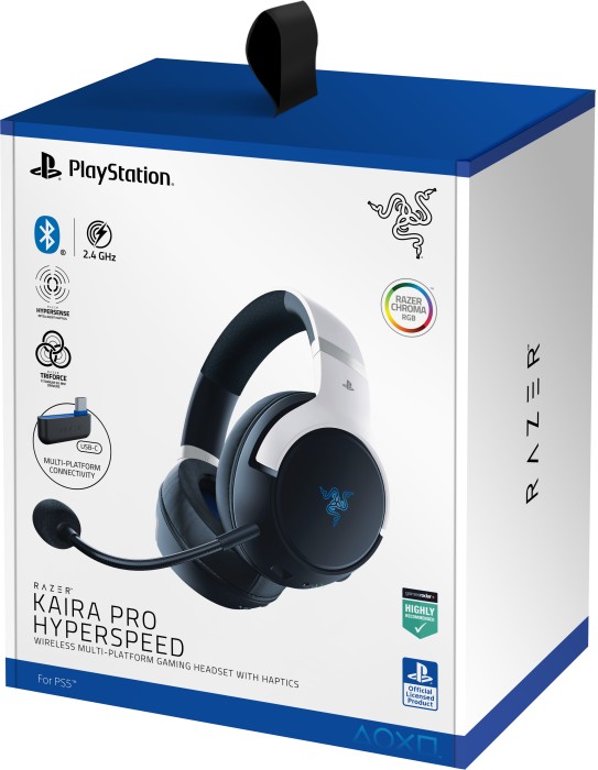 Razer Kaira Pro HyperSpeed PlayStation Licensed Wireless Multi-Platform Gaming Headset with Haptics For PS5