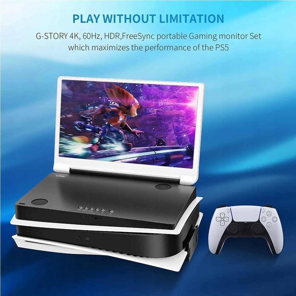 G-STORY 15.6" IPS 4K PORTABLE GAMING MONITOR FOR PS 5