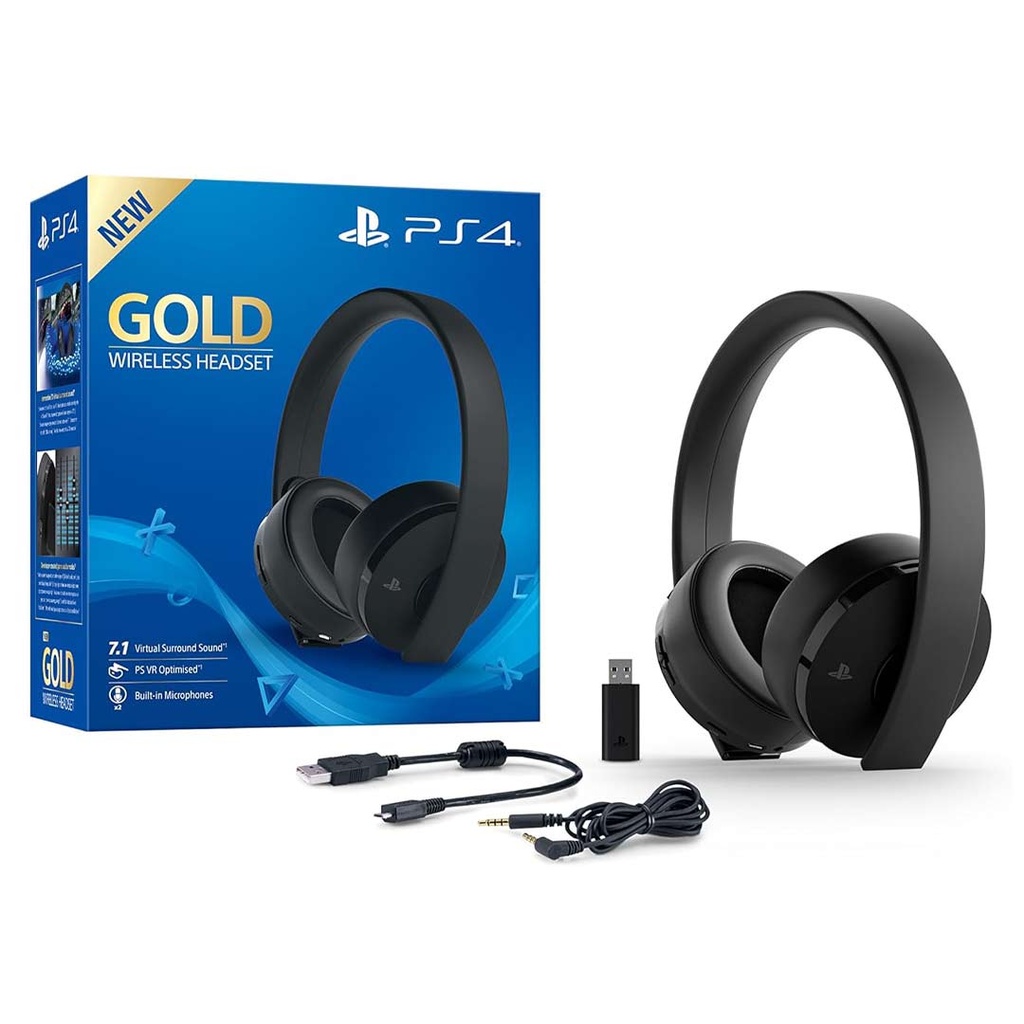 SONY PS4 Headset Gold Wireless Stereo 2.0 Black V2