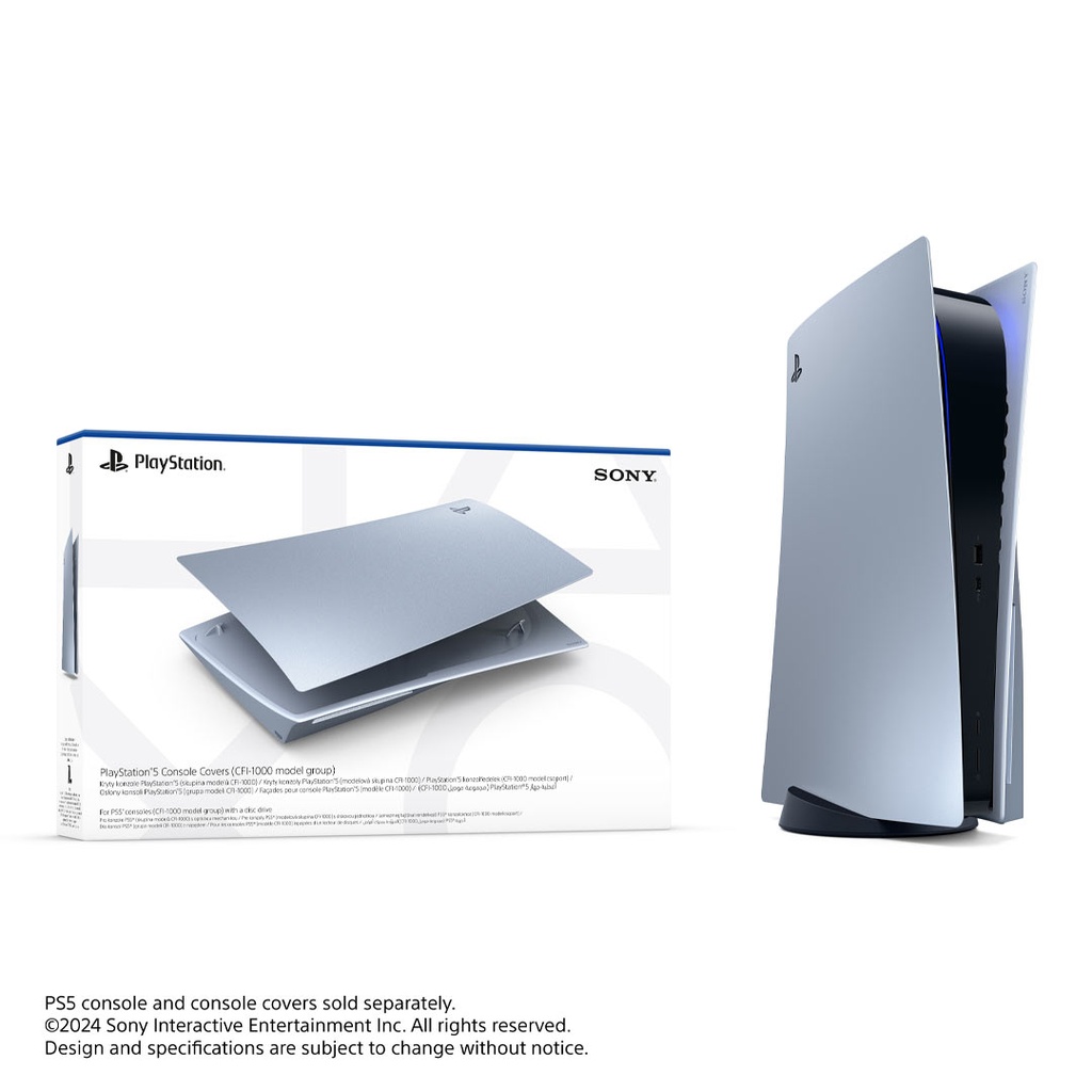 PS5 Console Disk Edition Cover - Sterling Silver